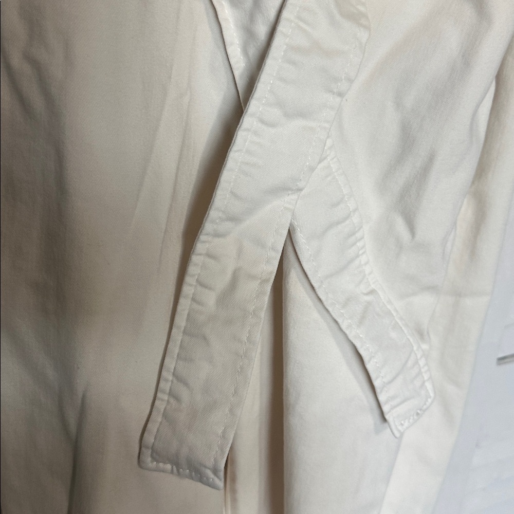 NEW Paige Anessa Stretch-Denim Cream Jumpsuit - Picture 12 of 16